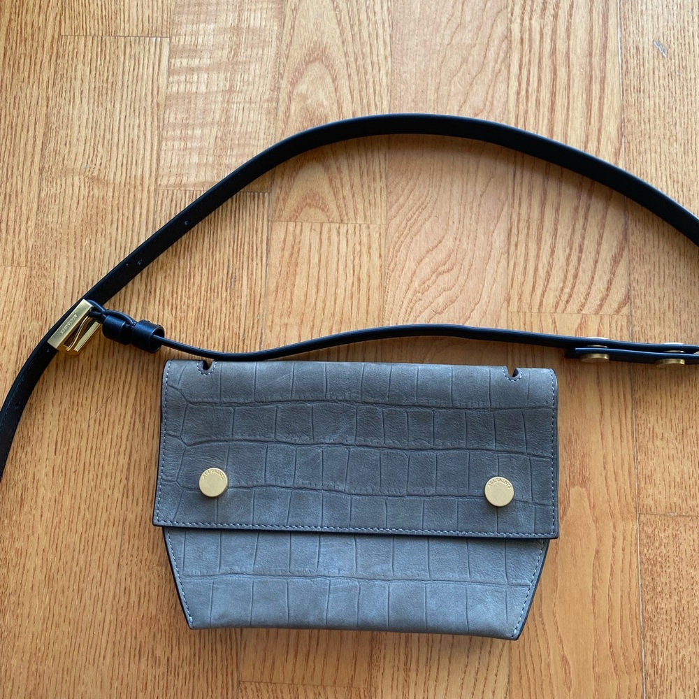 Allsaints Elegant leather Croc-Embossed Belt Bag